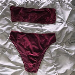 High waisted bathing suit